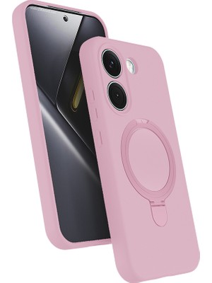 Maks Technology Xiaomi Poco X8 Pro Kılıf 360 Derece Döner Standlı Magsafe Kamera Lens Korumalı Silikon Mkst