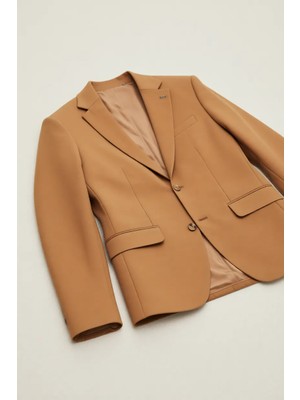 Frappoli 3115 Erkek Gri Esnek Likralı Pamuk Karışımlı Slim Fit Ilkbahar-Yaz Spor Blazer Ceket