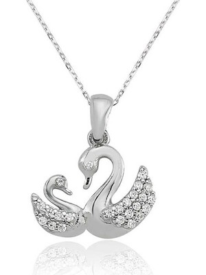 Inure Jewelry Gümüş Bayan Kuğu Kolye