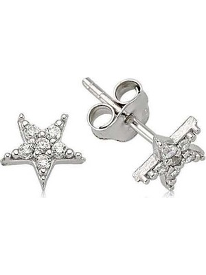Inure Jewelry Gümüş Yıldız Çivili Küpe