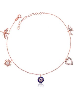 Inure Jewelry Gümüş Rose Şans Halhal