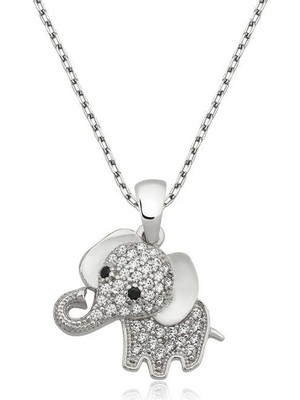 Inure Jewelry Gümüş Fil Bayan Kolye