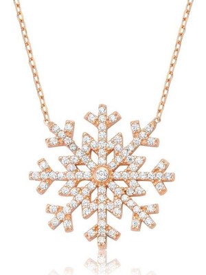 Inure Jewelry Gümüş Kar Tanesi Bayan Kolye