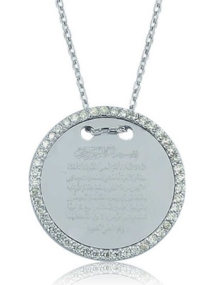 Inure Jewelry Gümüş Ayete-l Kürsi Plaka Kolye