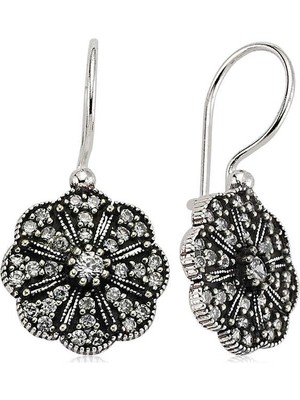 Inure Jewelry Gümüş Sallantılı Çiçek Küpe