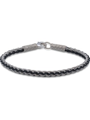 Inure Jewelry Gümüş İkili Örgü Kazaziye Bileklik