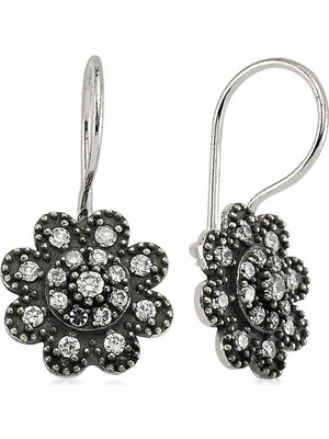 Inure Jewelry Gümüş Sallantılı Çiçek Küpe