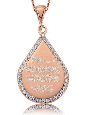 Inure Jewelry Gümüş Taşlı Nazar Duası Bayan Kolye
