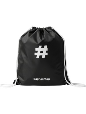 Baghashtag Siyah Beyaz Sırt Çantası
