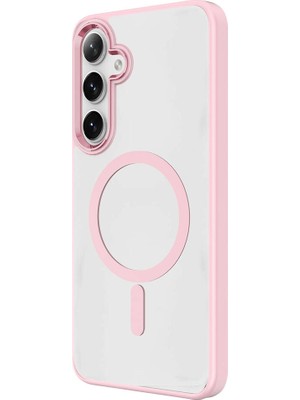 Tekno Grup Galaxy S24 Kılıf Magsafe Şeffaf Arka Yüz Kamera Yükseltili Silikon Tkg