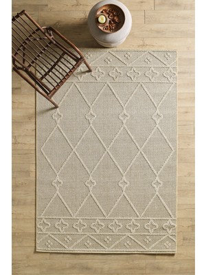 Anaska Home Modern Iskandinav Halı Kolay Temizlenebilir Bej Halı Salon Halısı Dış Mekan Halısı Mutfak Halısı