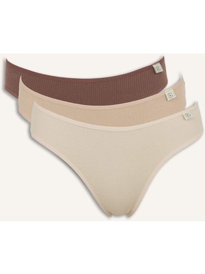 DeFacto Ribana 3'lü Brief Külot D6404AX26AU