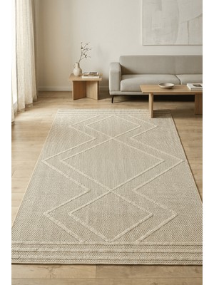 Anaska Home Modern Iskandinav Halı Kolay Temizlenebilir Bej Halı Salon Halısı Dış Mekan Halısı Mutfak Halısı