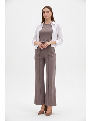 Sentez SZ-5610 Rio Önden Parçalı Ispanyol Paça Pantolon #12-25#
