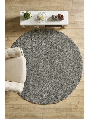 Anaska Home Modern Desensiz Açık Gri Halı Salon Halısı Oturma Odası Halısı Çocuk Halısı Yumuşak Halı Yuvarlak