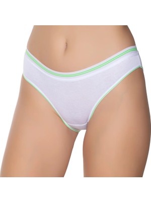 Gümüş 6036 12'li Kadın Likralı Beli Çizgili Bikini