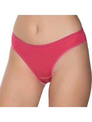 Gümüş 6043 12'li Kadın Likralı Ince Bel Puantiyeli Bikini