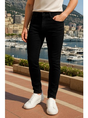 Comstar Erkek Premium Comfort Siyah Jeans Pantolon