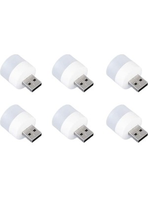 Brf Store Shopletsell ‎monte Lua Mini LED Lambalar, Okuma Işığı, 6 Parçalı Taşınabilir Mini USB Gece Lambası,