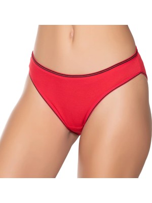 Gümüş 6036 12'li Kadın Likralı Beli Çizgili Bikini