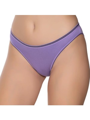 Gümüş 6036 12'li Kadın Likralı Beli Çizgili Bikini