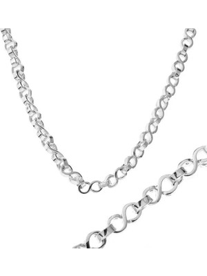 Inure Jewelry ​gümüş Elişi Sonsuzluk Erkek Zincir
