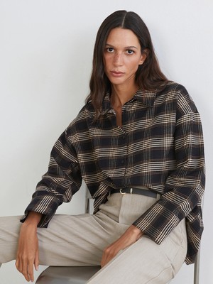 Lc Waikiki Yeni Sezon Ekose Oversize Kadın Gömlek