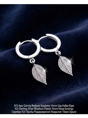 Begonia Accessories 925 Ayar Gümüş Rodyum Kaplama Zirkon Taşlı Minimal Halka ve Çivi Küpe Kadın Lüks Tasarım Şık Günlük Kullanım Gümüş Küpe ÇEŞITLERI-287-5