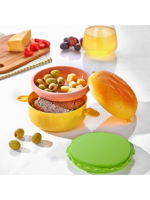 TeknoKapsül Hamburger Görünümlü Beslenme Saklama Kabı