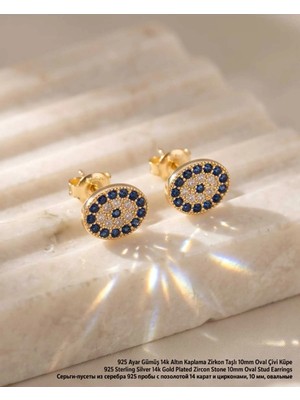 Begonia Accessories 925 Ayar Gümüş 14K Altın Kaplama Rodyum Kaplama Zirkon Taşlı Minimal Halka ve Çivi Küpe Kadın Lüks Tasarım Şık Günlük Kullanım Gümüş Küpe ÇEŞITLERI-287-21