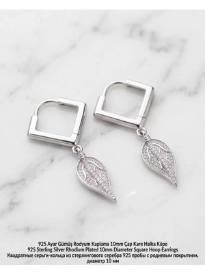 Begonia Accessories 925 Ayar Gümüş Rodyum Kaplama Zirkon Taşlı Minimal Halka ve Çivi Küpe Kadın Lüks Tasarım Şık Günlük Kullanım Gümüş Küpe ÇEŞITLERI-287-6