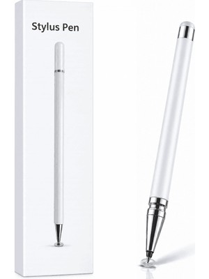 TeknoKapsül Spark Go 2022 Dokunmatik Stylus Kalem Disk Uçlu Hassas Beyaz Telefon Çizim Kale