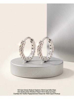 Begonia Accessories 925 Ayar Gümüş Rodyum Kaplama Zirkon Taşlı Minimal Halka ve Çivi Küpe Kadın Lüks Tasarım Şık Günlük Kullanım Gümüş Küpe ÇEŞITLERI-287-9