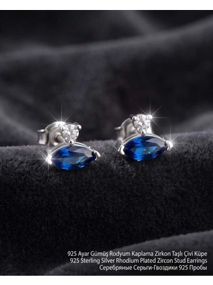 Begonia Accessories 925 Ayar Gümüş Rodyum Kaplama Zirkon Taşlı Minimal Halka ve Çivi Küpe Kadın Lüks Tasarım Şık Günlük Kullanım Gümüş Küpe ÇEŞITLERI-287-22