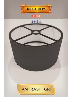 Starseven Antrasit Gri Lambader Başlığı 35 cm Mega Boy