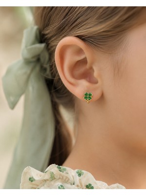 Sarezza Gold 14 Ayar Altın Kare Tektaş Tragus Piercing 2,5 mm