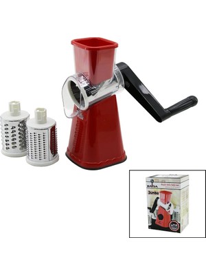 TeknoKapsül Büyük Kollu Değirmen Rende Doğrayıcı 3pcs Çelik Başlık