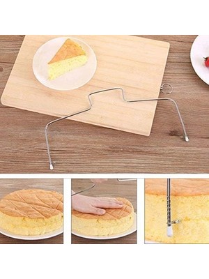 TeknoKapsül Paslanmaz Çelik Ayarlanabilir Pasta Dilimleyici – Çok Amaçlı Kesme Teli