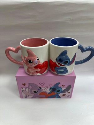 Belirtilmemiş Kalpli Stitch 2li Kupa Seti