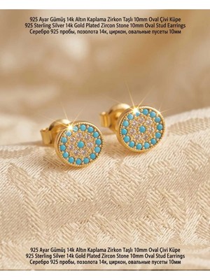 Begonia Accessories 925 Ayar Gümüş 14K Altın Kaplama Rodyum Kaplama Zirkon Taşlı Minimal Halka ve Çivi Küpe Kadın Lüks Tasarım Şık Günlük Kullanım Gümüş Küpe ÇEŞITLERI-287-8
