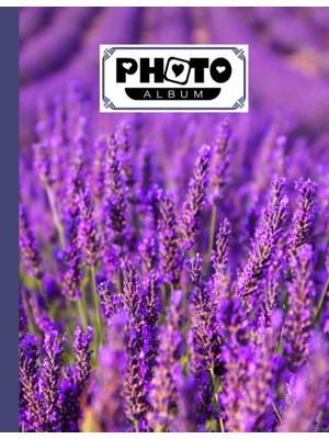 Starseven Photo Album: Lavender Floral Album, Large Photo Albums With Writing Space Memo, Extra Large Capacit