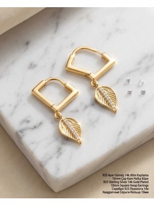 Begonia Accessories 925 Ayar Gümüş 14K Altın Kaplama Rodyum Kaplama Zirkon Taşlı Minimal Halka ve Çivi Küpe Kadın Lüks Tasarım Şık Günlük Kullanım Gümüş Küpe ÇEŞITLERI-287-9