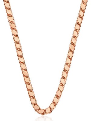 Inure Jewelry Gümüş Rose Pullu Arpa Zincir