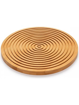 Starseven Bambu Oluklu Peynir Sunum Tahtası,28 Cm,lüx Bambu Sunum Tabağı,velor Home.