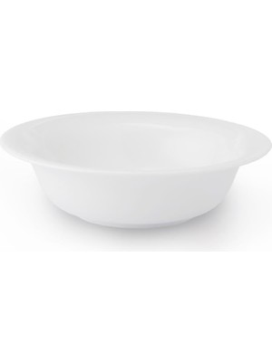 Starseven Kütahya Porselen Salata Kasesi Çok Amaçlı Sunum Tabağı 23 cm Porselen Kase Beyaz Kase