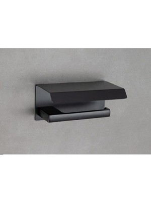 Starseven System Flat Kapaklı Tuvalet Kağıtlığı Siyah Renk 118X85X170 mm