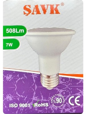 Starseven Şavk 7W 6500K Beyaz Işık PAR20 E27 LED Spot Ampul