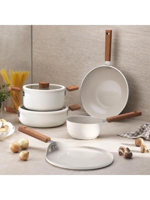 Starseven Schafer Ceramoni Seramik Sütlük 16 Cm-Krem