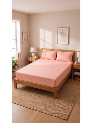 Çift Kişilik Lastikli Çarşaf Takımı 1 Lastikli Çarşaf (160 x 200) 2 Yastık Kılıfı (50 x 70)