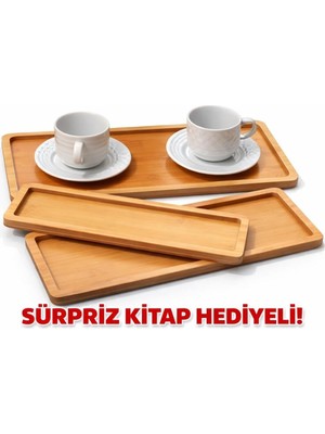 Starseven 3'lü Bambu Sunum Tepsisi